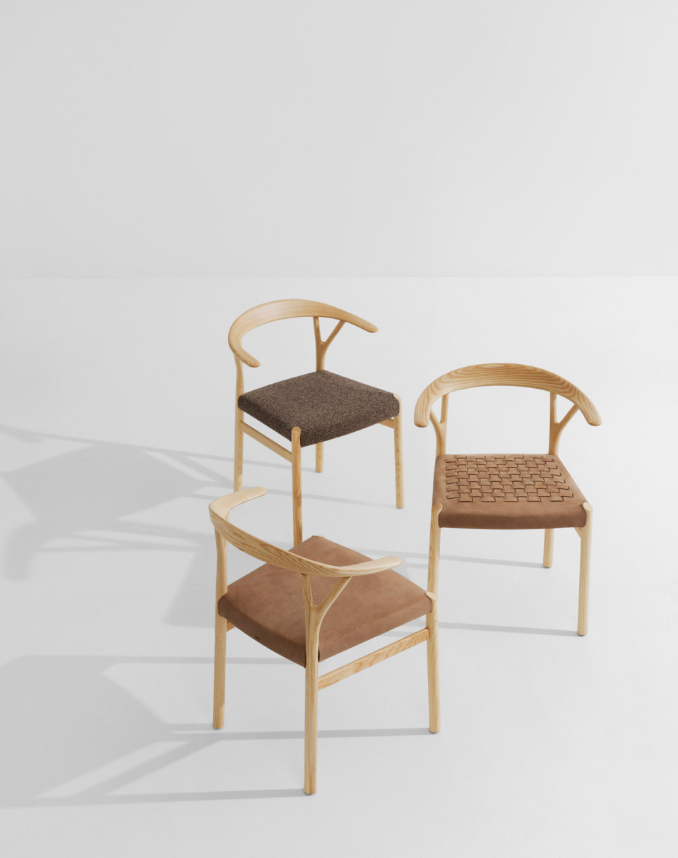 Collezione di sedie in legno Oslo di MIDJ design Franco Poli